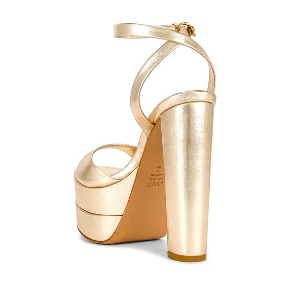 SCHUTZ | Shoes | New Schutz Kaila Metallic Gold Platform Heels | Poshmark